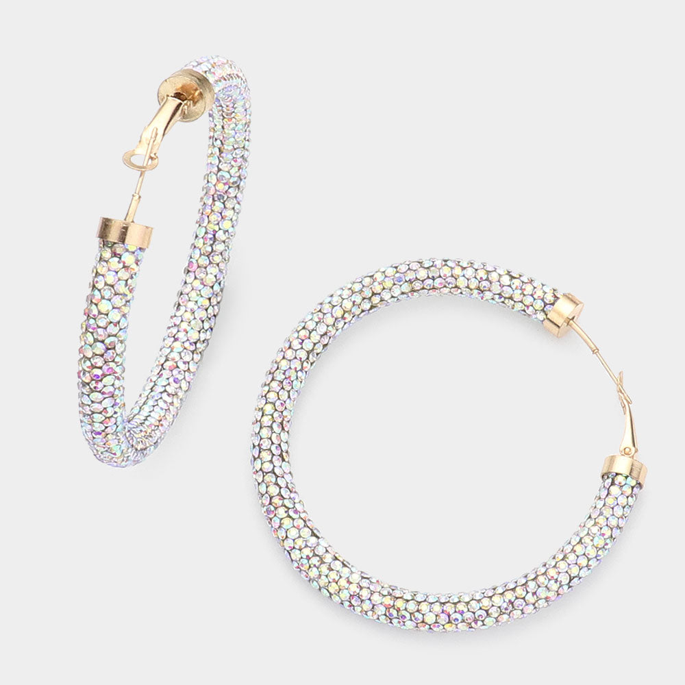 All About the Bling Hoop Earrings